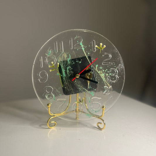 Horloges Décorations Fleurs Verte