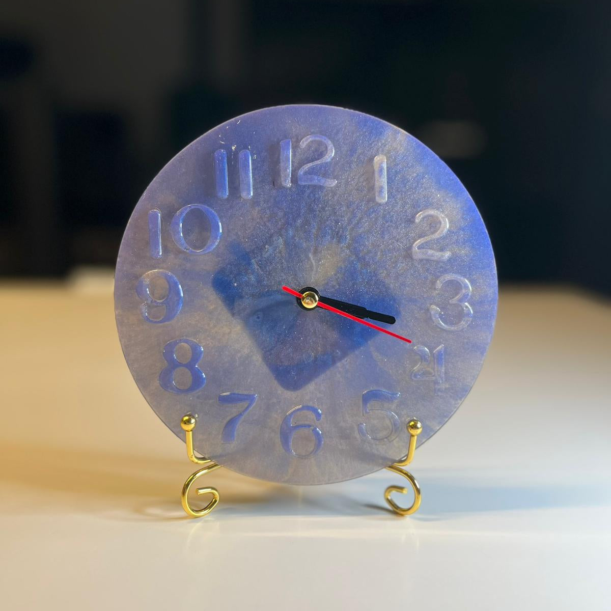 horloge bleu